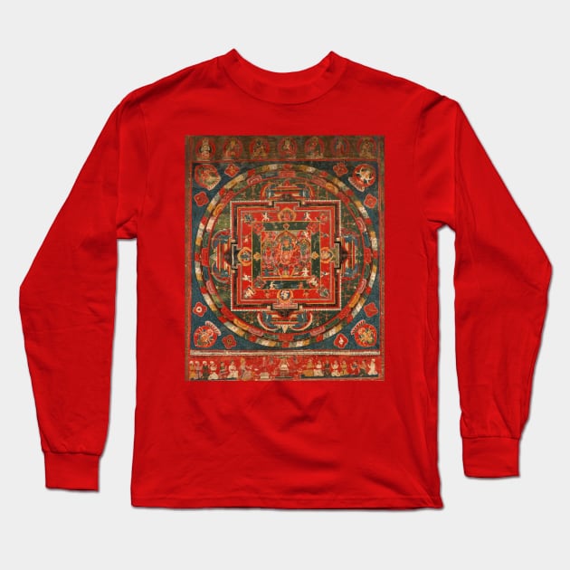 Vasudhara Mandala Long Sleeve T-Shirt by AlexMir